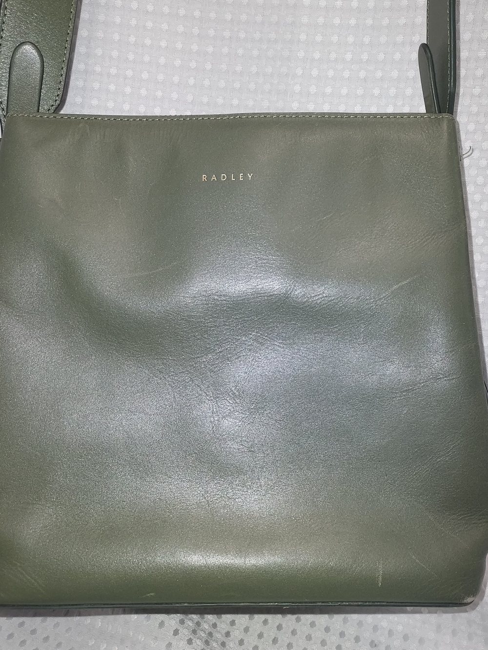 RADLEY LONDON Olive Green Leather Shoulder Bag